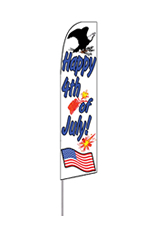 Happy 4th of July Feather Flag