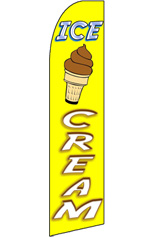 ICE CREAM (Yellow) Feather Flag