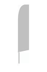 Solid Gray Feather Flag