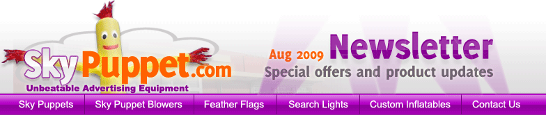 SkyPuppet.com August 2009 Newsletter