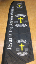 Jesus is the Answer Custom Feather Flag
