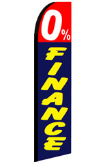 0% Finance (Red/Blue) Feather Flag