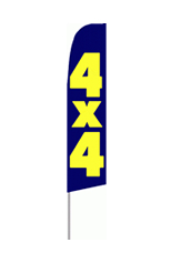 4x4 Feather Flag