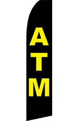 ATM (Black/Yellow) Feather Flag