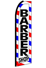 BARBER SHOP (Border) Feather Banner FlagFlag