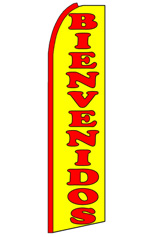 BIENVENIDOS (Red/Yellow) Feather Flag