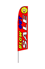 Blow Out Sale (Red) Feather Flag