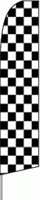 Checkered (Black/White) Feather Flag