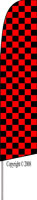 Checkered (Red/Black) Feather Flag