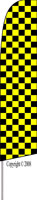 Checkered (Yellow/Black) Feather Flag