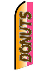 DONUTS (Pink/Orange) Feather Flag