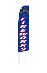 Fireworks Feather Flag
