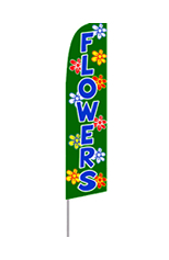 Flowers Feather Flag
