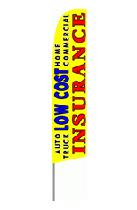 Low Cost Insurance (Yellow) Feather Flag