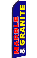 Marble & Granite (Blue) Feather Flag