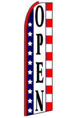 Open Patriotic (Stars & Stripes) Feather Flag