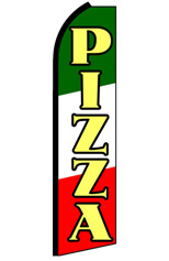 PIZZA (Tri-Color) Feather Flag