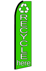 Recycle Here (Icon) Feather Flag