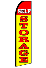 Self-Storage Red & Yellow Feather Banner Flag