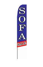 Sofa Sale (Blue/Red) Feather Flag