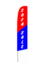 Sofa Sale (Red/Blue) Feather Flag