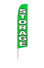 Storage (Green With Black Outline) Feather Flag