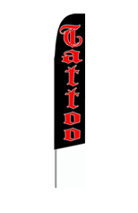 TATTOO (Black/Red) Feather Flag