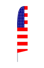 USA Flag Pattern (Horizontal) Feather Flag