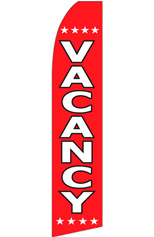 Vacancy (Red/White) Feather Flag