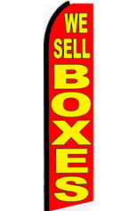 We Sell Boxes (Red/Yellow) Feather Flag