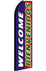 Welcome Bienvenidos Feather Flag