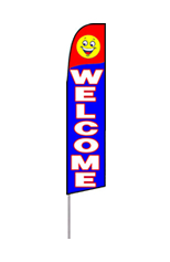 Welcome (Red/Blue) Feather Flag