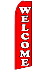 WELCOME (Red/White) Feather Flag