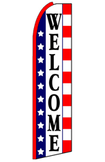 WELCOME (Stars & Stripes) Feather Flag