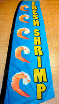 Fresh Shrimp Custom Feather Flag
