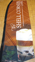 Shell Corner Cafe Custom Feather Flag