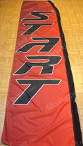 Start - Red Custom Feather Flag