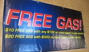 Free Gas Vinyl Banner